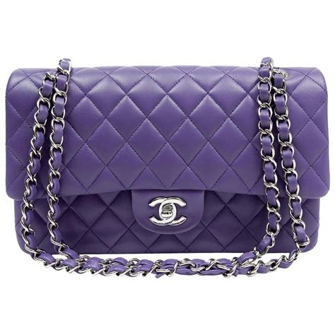 violet chanel bag|white vintage Chanel bag.